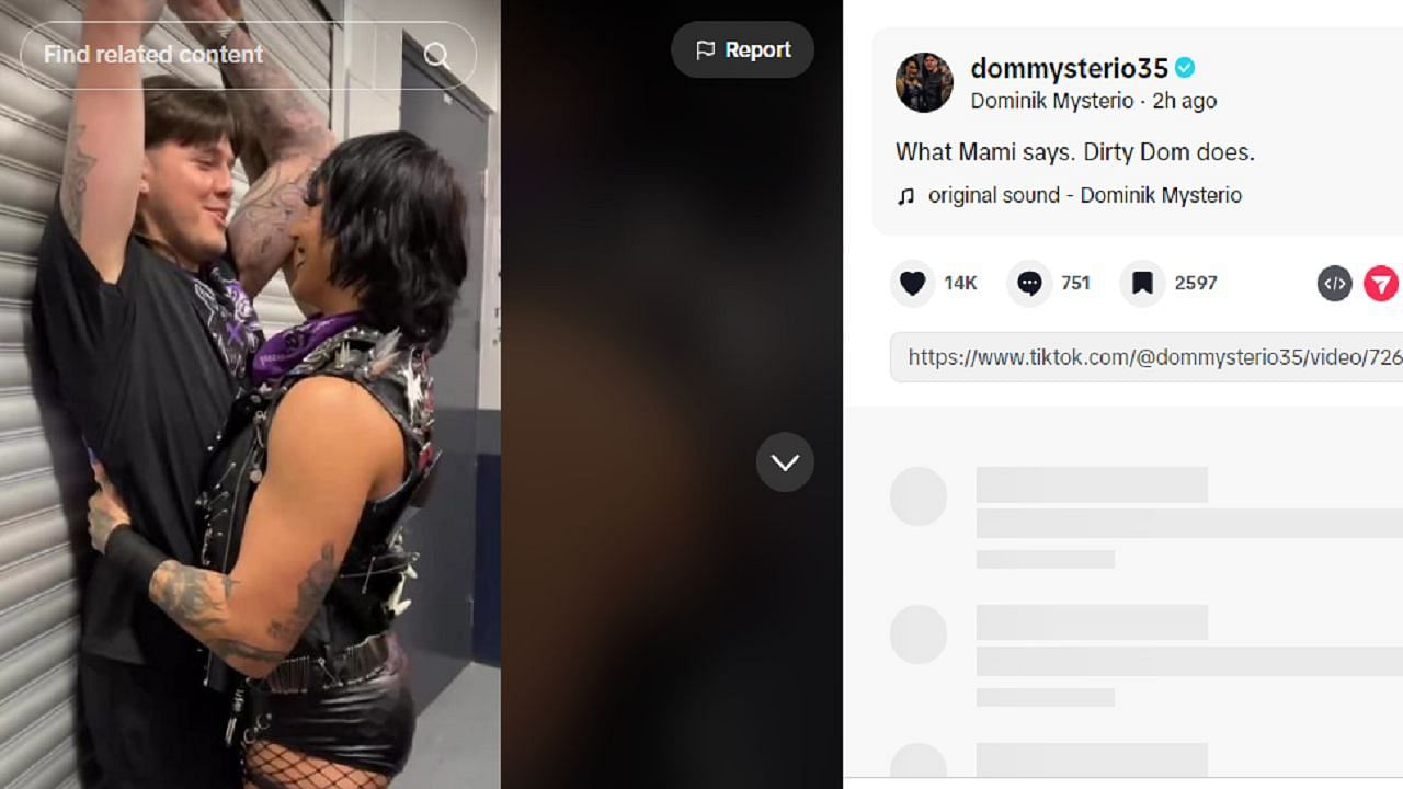 Dominik wrote the following caption in his post